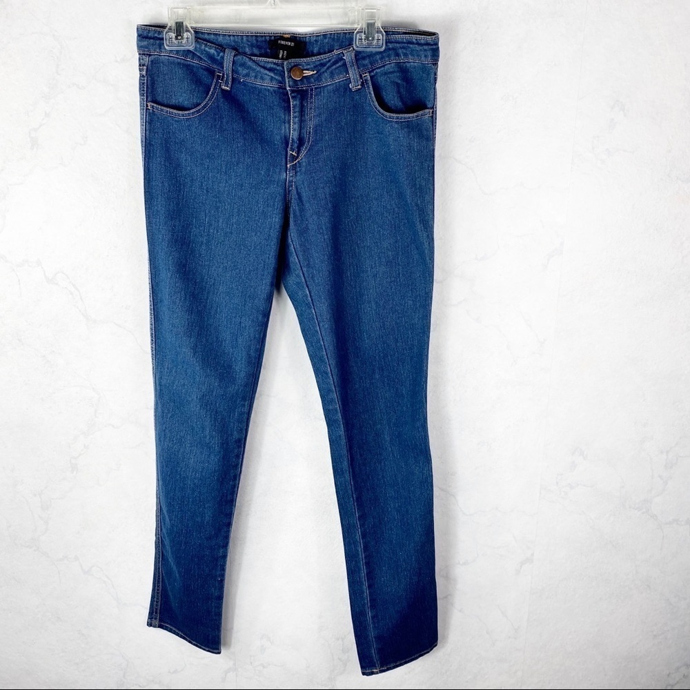 [F21] Classic Medium Wash Skinny Jeans